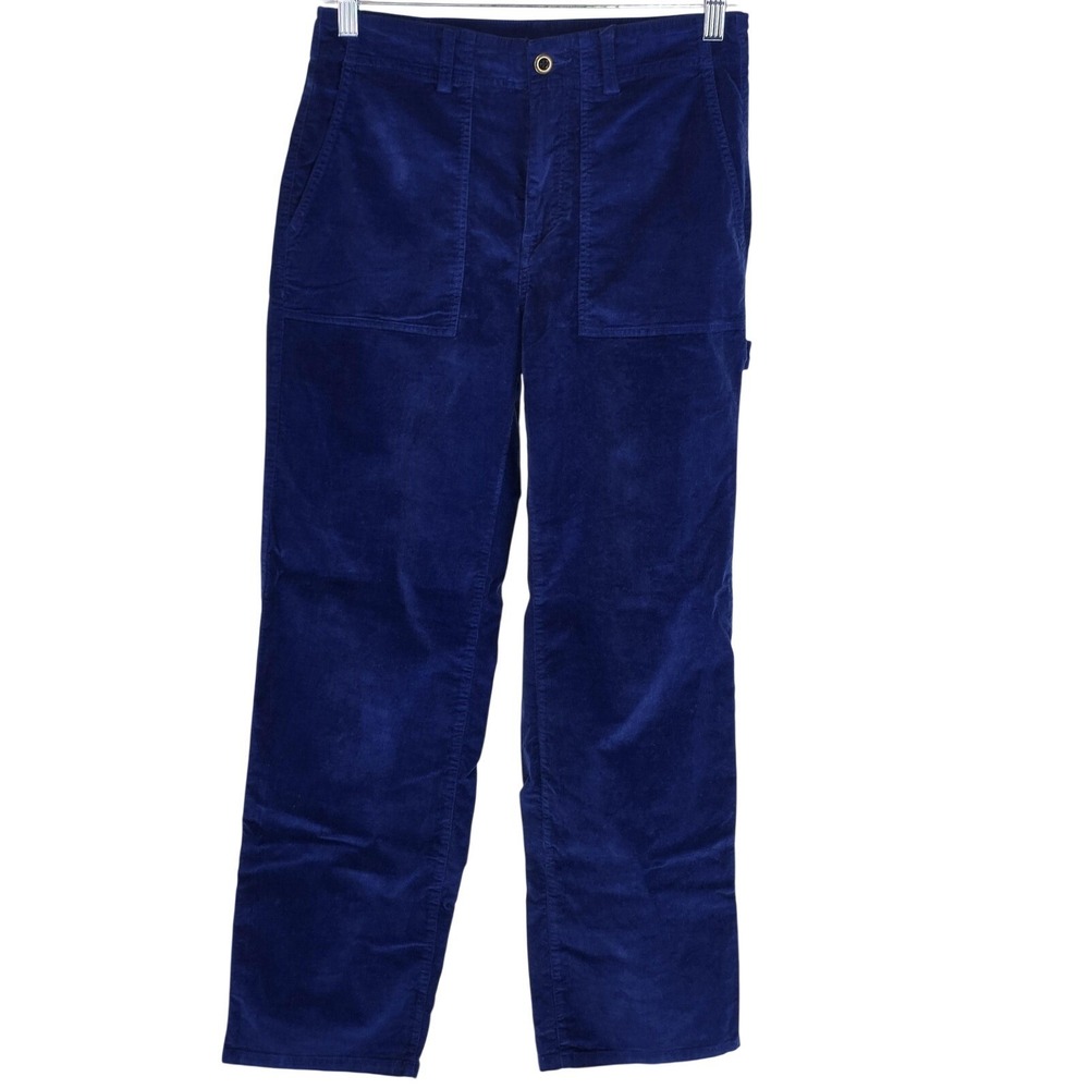 Carve Designs Pants Womens 6 Blue Corduroy Stretch Carpenter Straight Leg Casual